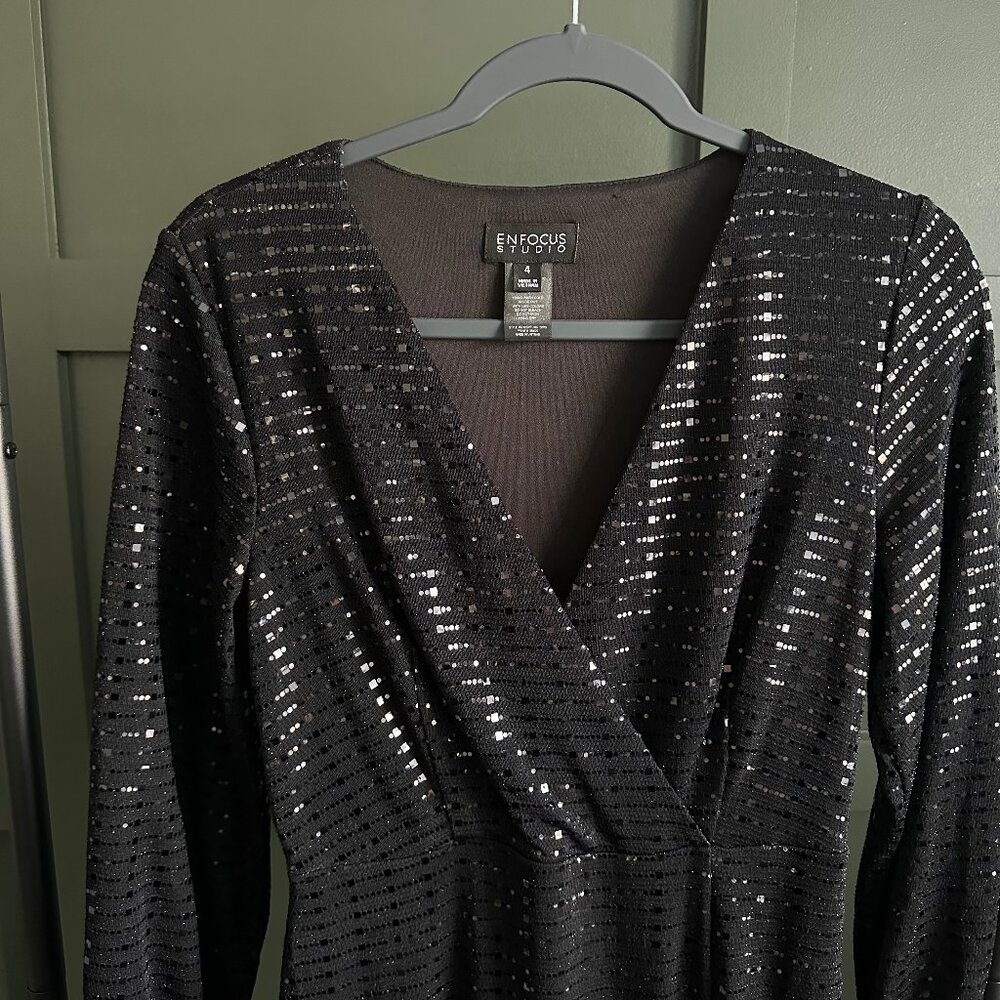 NWT Sequin long black formal dress - Picture 11 of 11